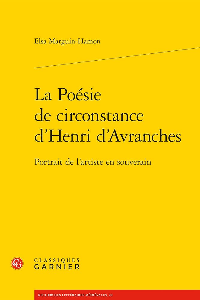 Couverture de "La Poésie de circonstance" d’Henri d’Avranches