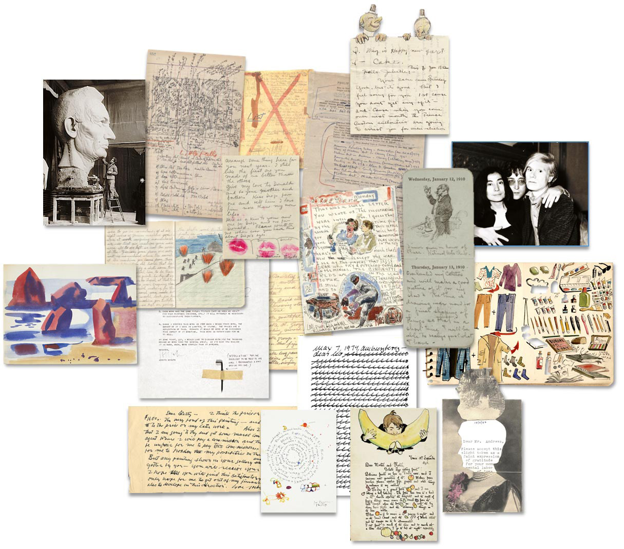 Sélection de documents conservés par les Archives of American Art, Smithsonian Insitution