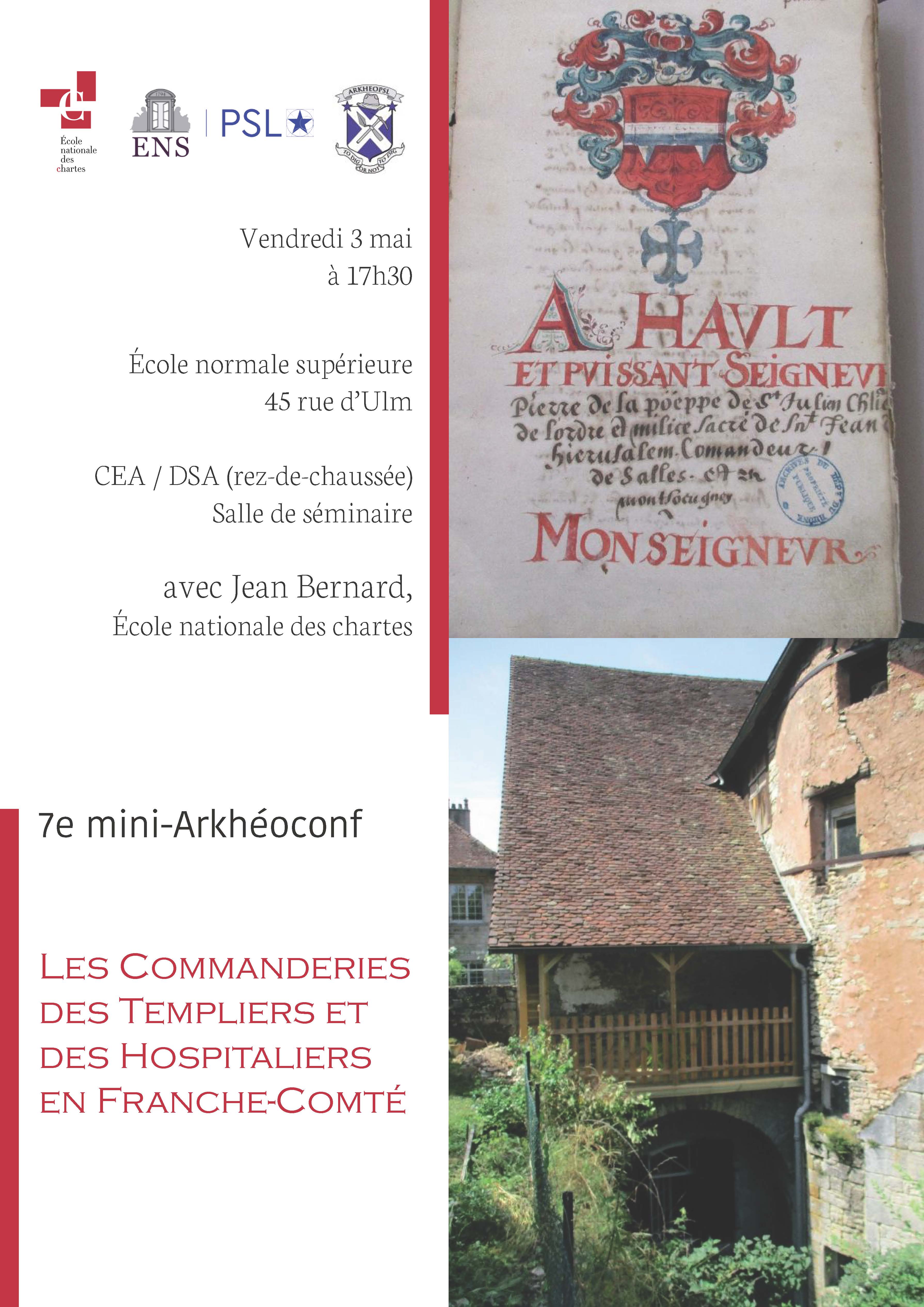Les commanderies des Templiers et Hospitaliers en Franche-Comté