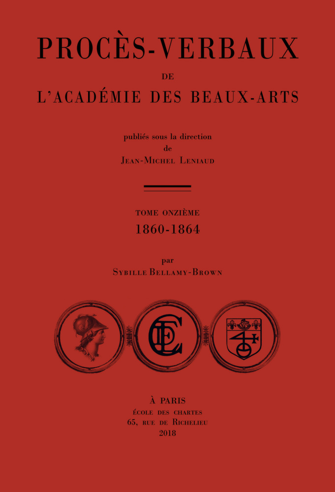 Couverture des Procès-verbaux de l'Académie des beaux-arts : 1860-1864, t. XI