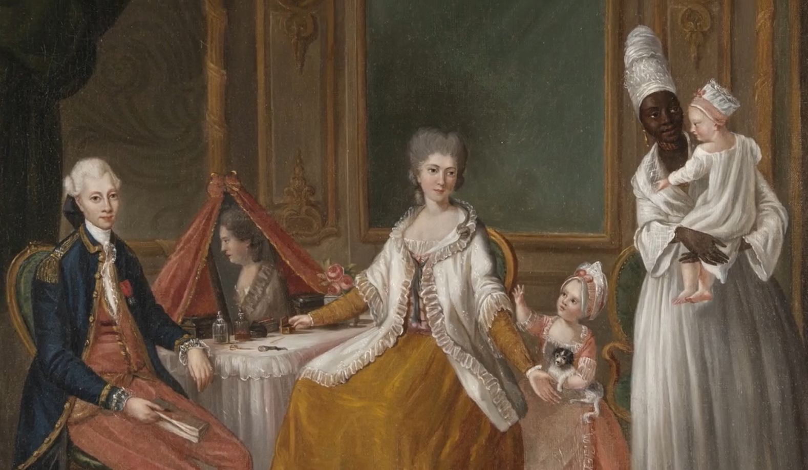 Détail du tableau Portrait de la famille Choiseul, Le Masurier © Musée d'Aquitaine