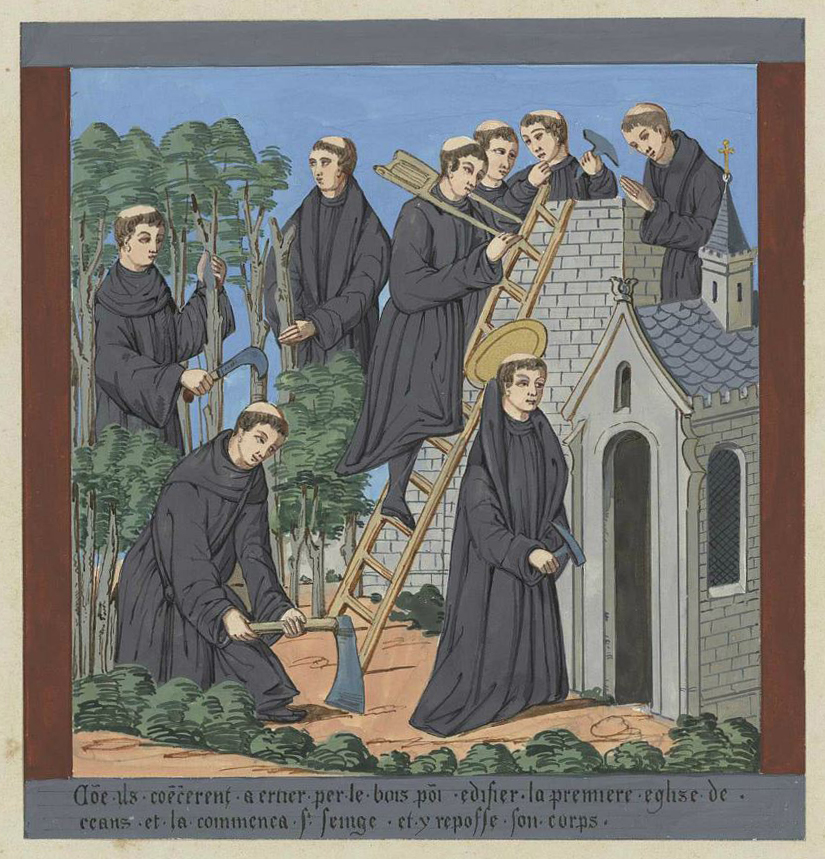 Reproductions des peintures murales de l’église de l’ancienne abbaye de Saint-Seine, par Théodore de Jolimont 