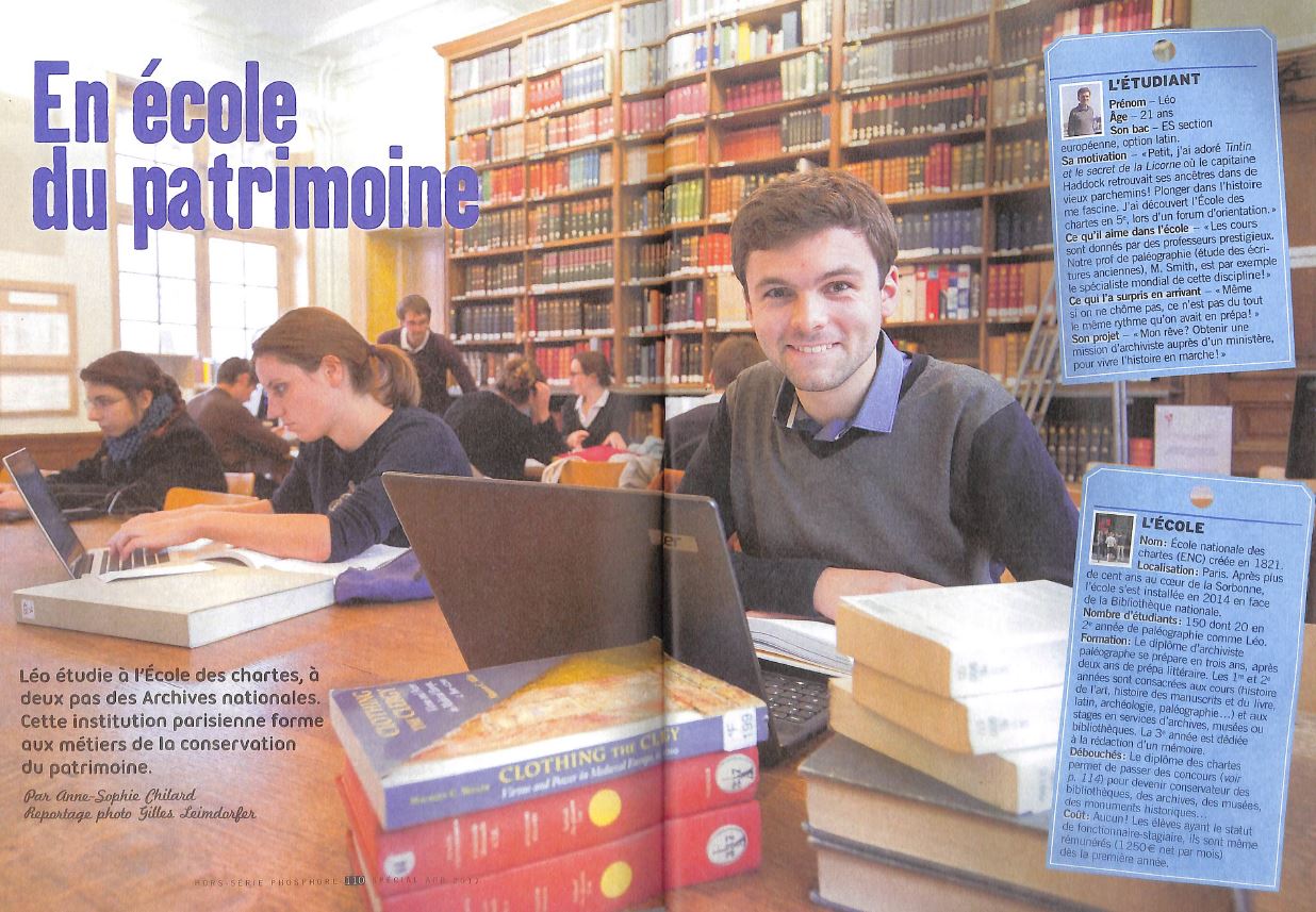 Reportage de Phosphore sur Léo Davy élève en 2e année à l'École