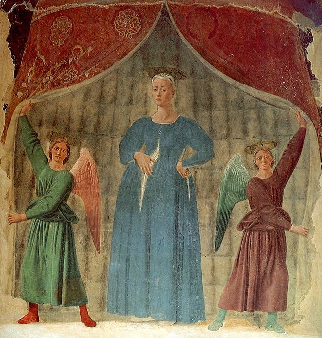 Madonna del Parto, fresque de Piero della Francesca, (vers 1455), musée de Monterchi