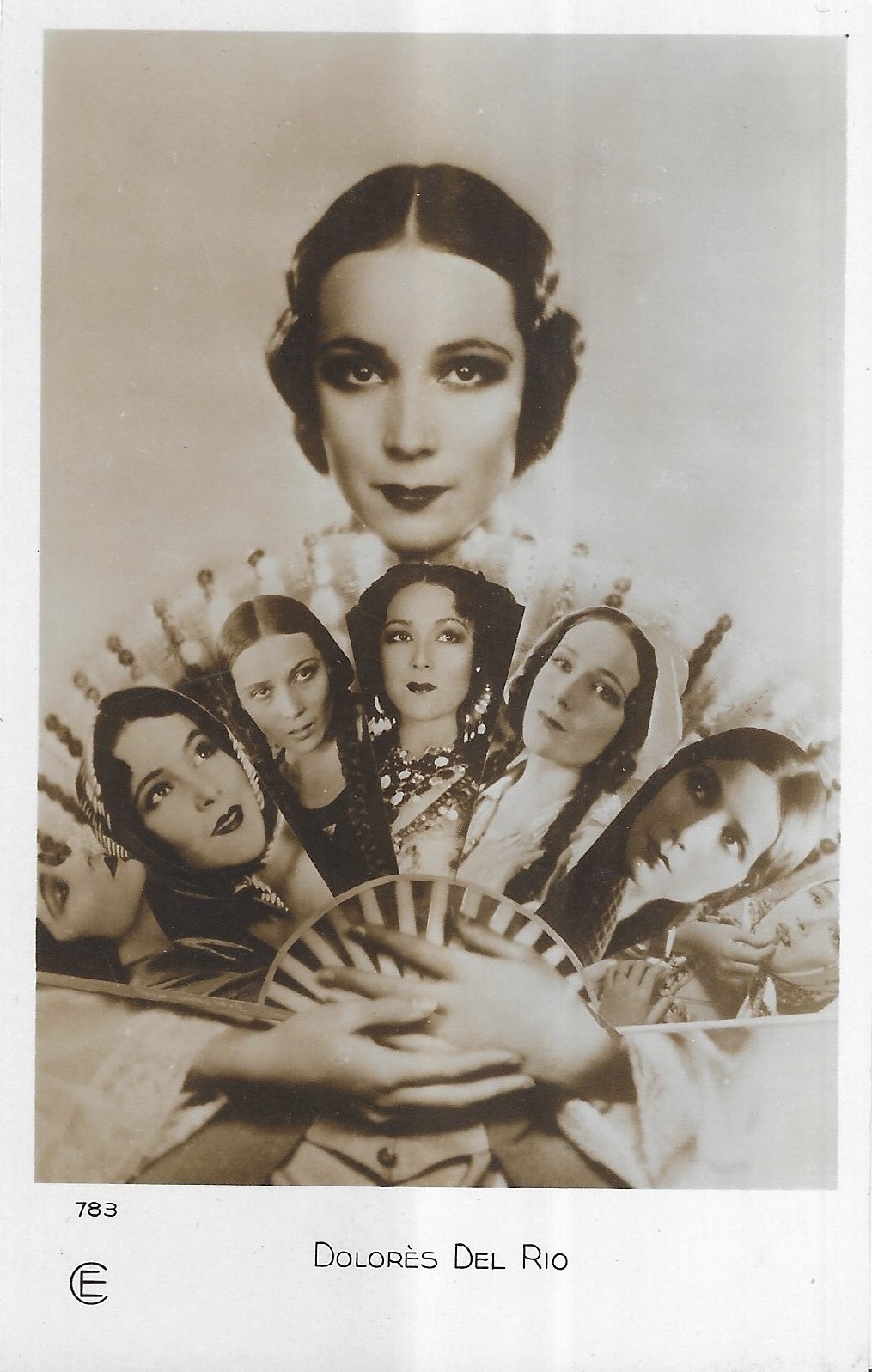 « Dolorès De Rio à l'éventail », carte postale Cinémagazine, ca 1928. Coll. I. Champion