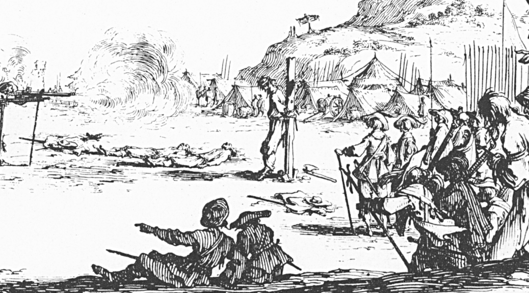 Les misères et les malheurs de la guerre. L'arquebusade, Jacques Callot (1633)
