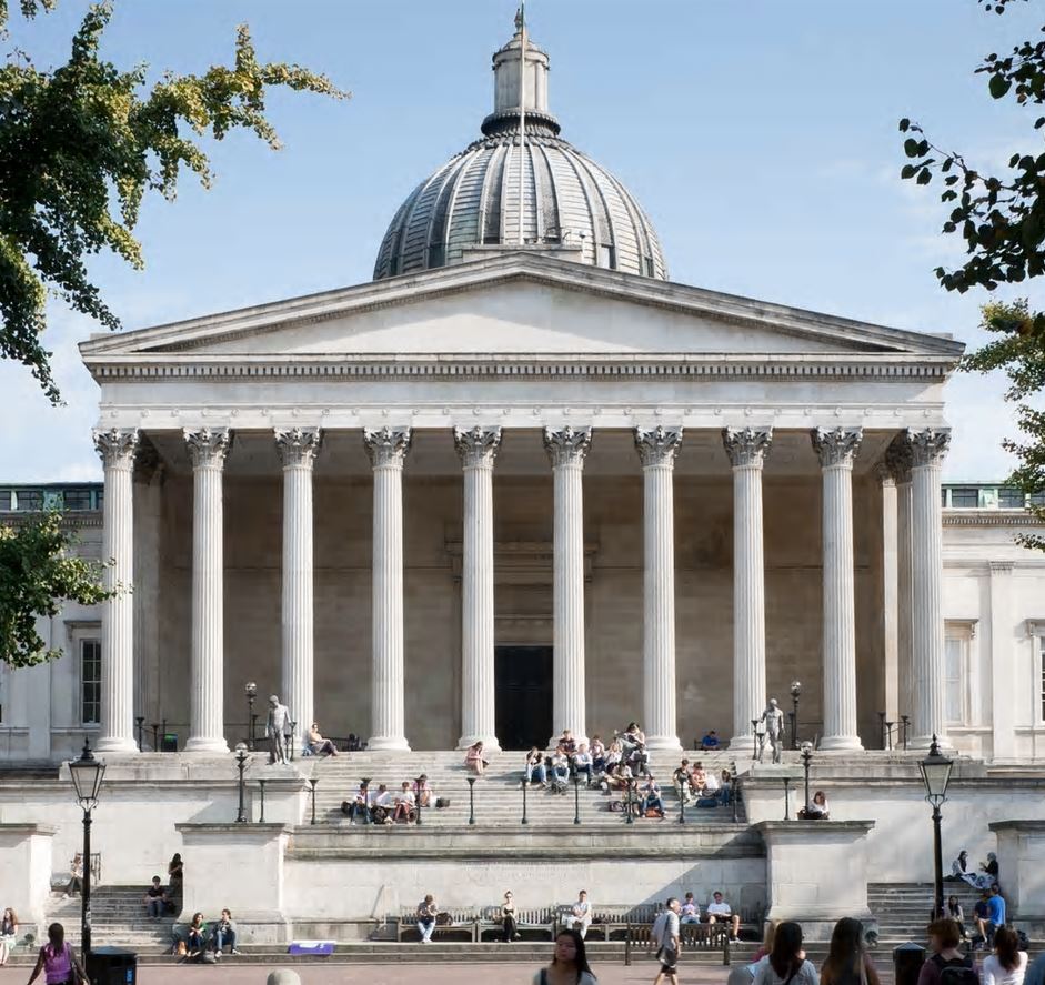 Façade de l'University College de Londres.