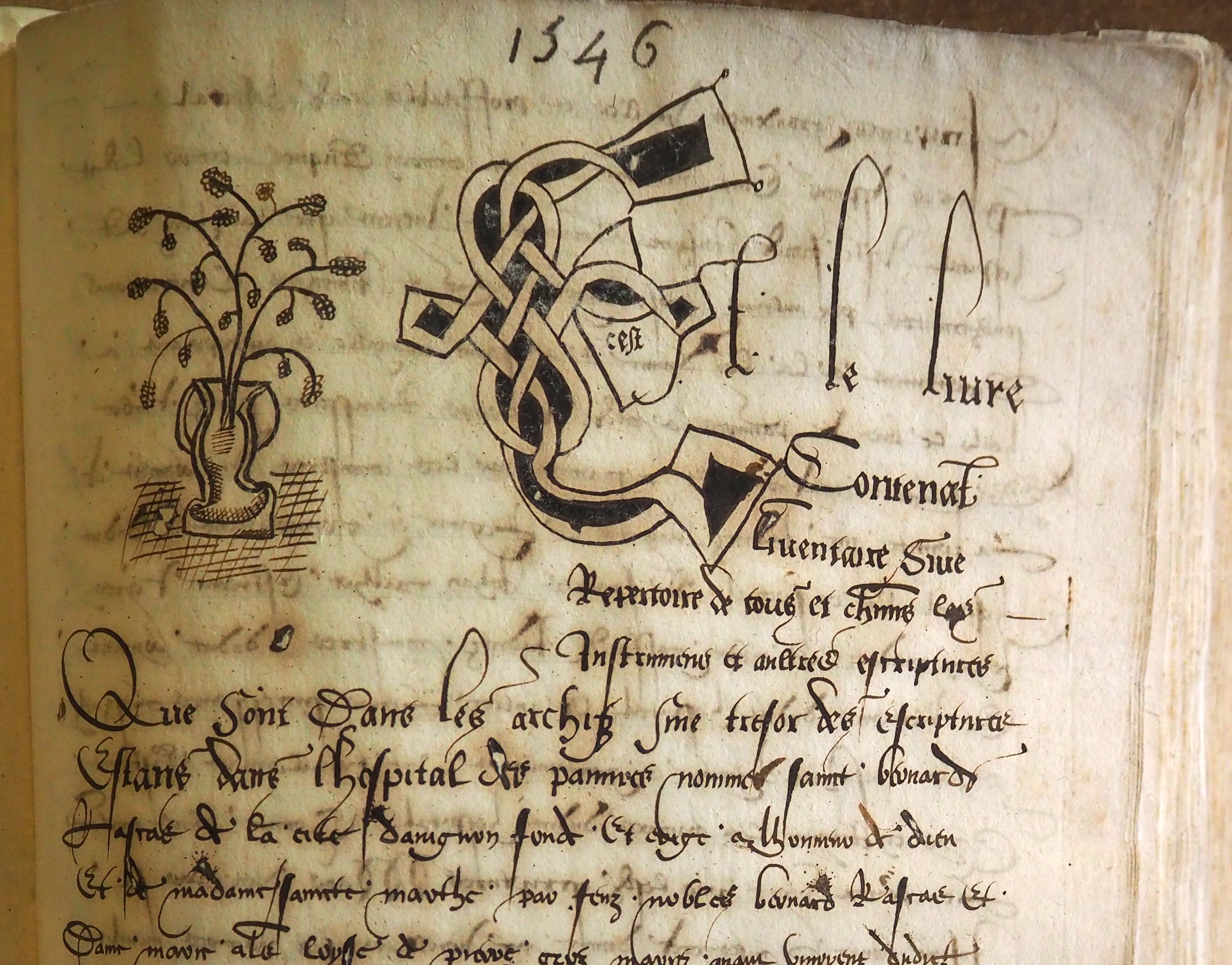Inventaire des titres de l'hôpital Sainte-Marthe d'Avignon, 1546 