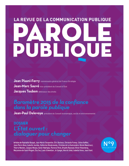 Parole publique, juillet 2015