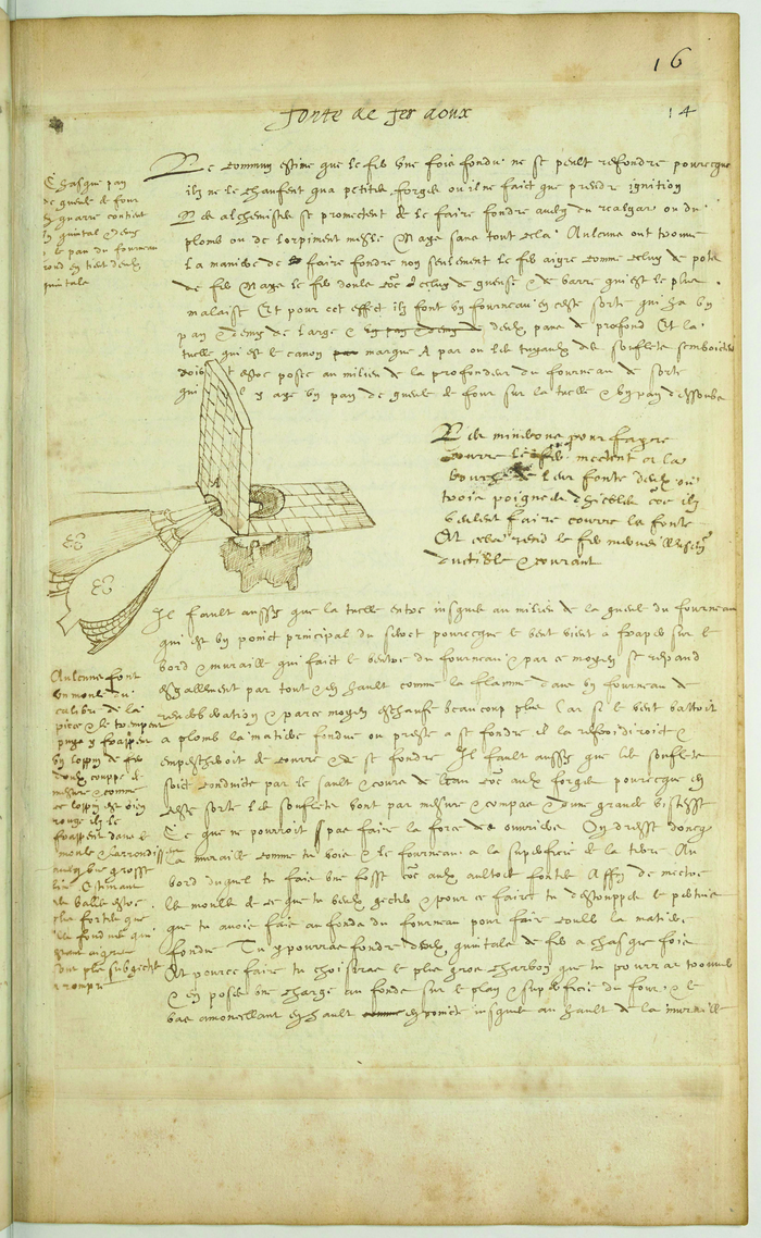 Recueil de recettes et secrets concernant l’art du mouleur, de l’artificier et du peintre, 1501-1600 