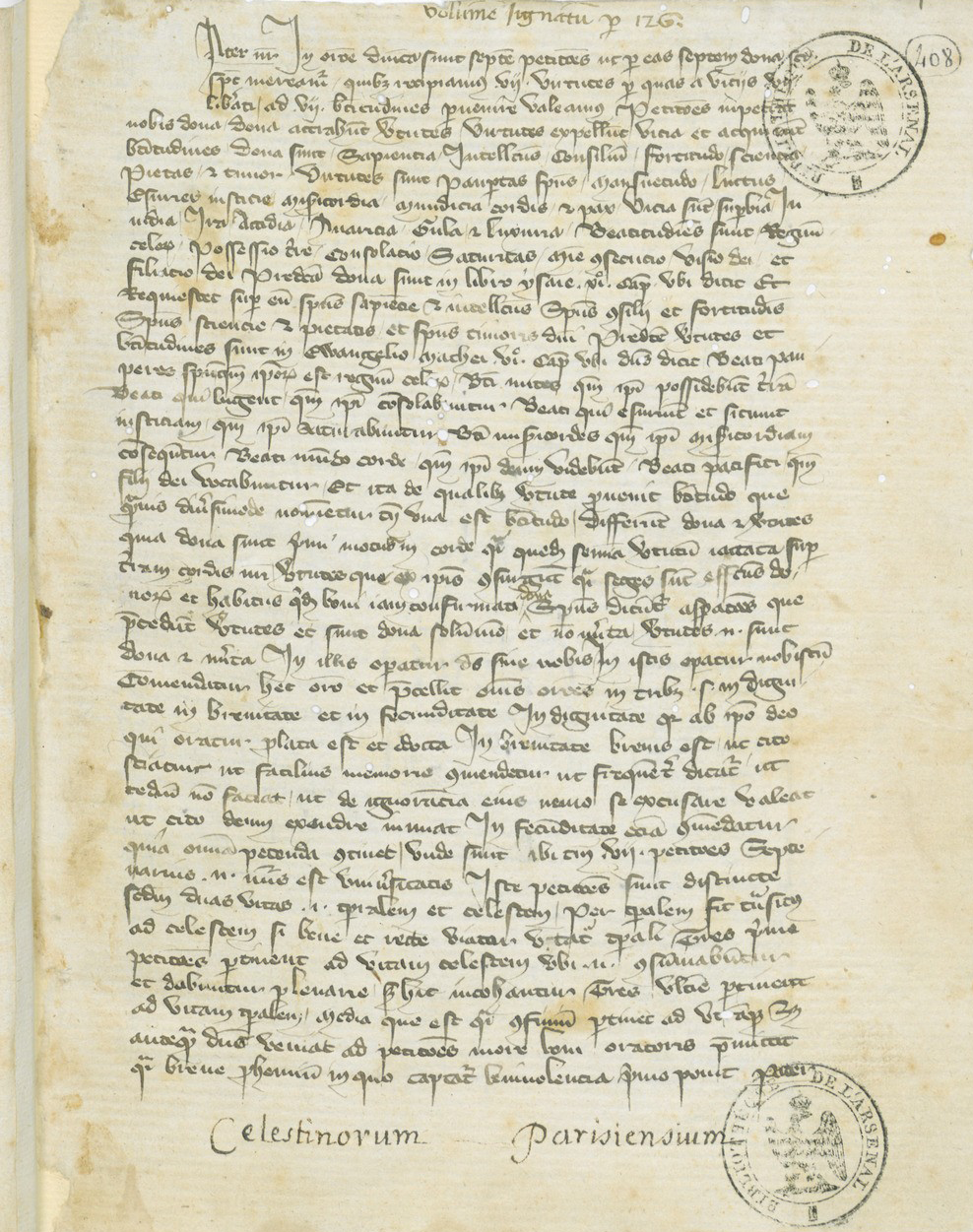 Manuscrit des Célestins de Paris, BnF