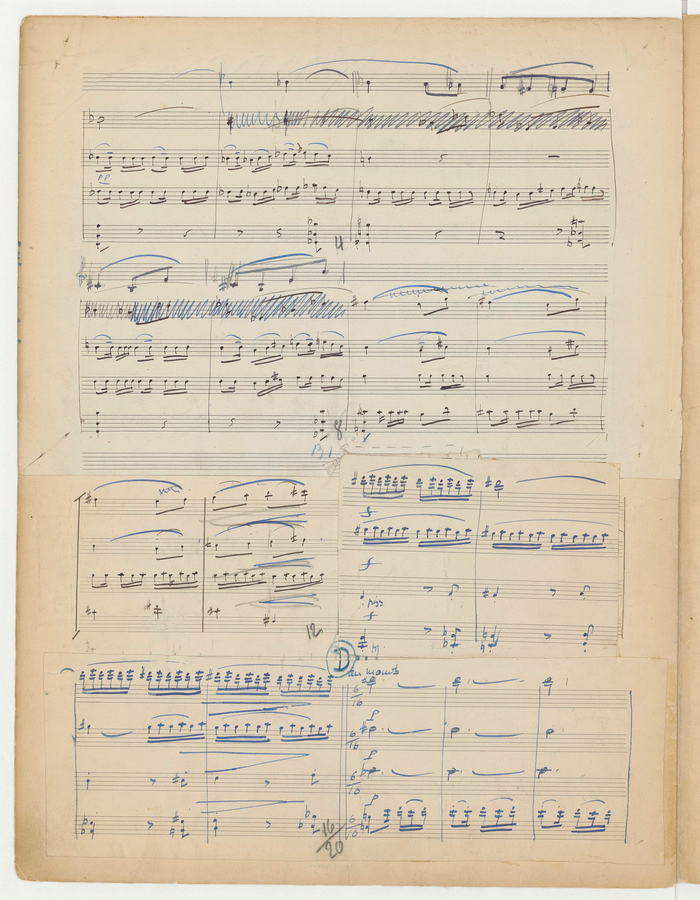 Germaine Tailleferre (1892-1983), manuscrit autographe du "Quatuor à cordes", 1919. BnF, RES VMA MS-3011