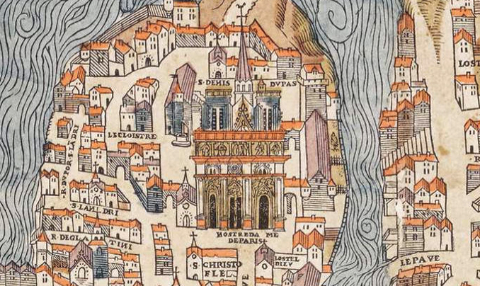 Olivier Truschet, Germain Hoyau, Plan de Paris (vers 1550) © Domaine public, Wikimedia Commons