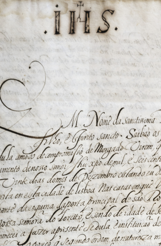 Document d'institution du majorat et chapelle de Dom Alvaro da Costa da Silva, 1603 (Archives privées de Pedro Villa Franca, Lisbonne) 