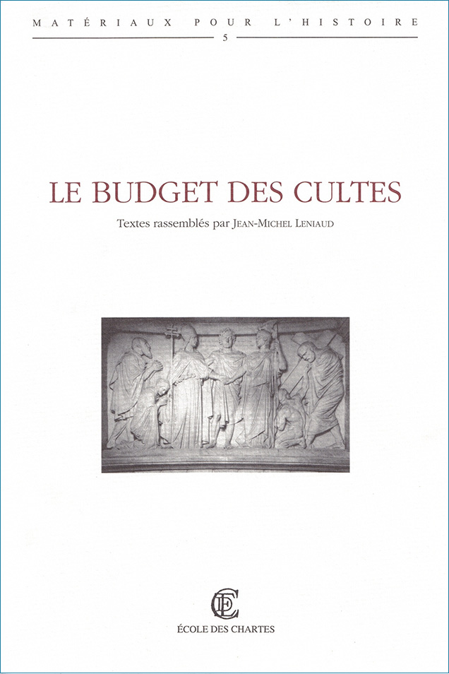 Image décorative : couverture de « Le budget des cultes »