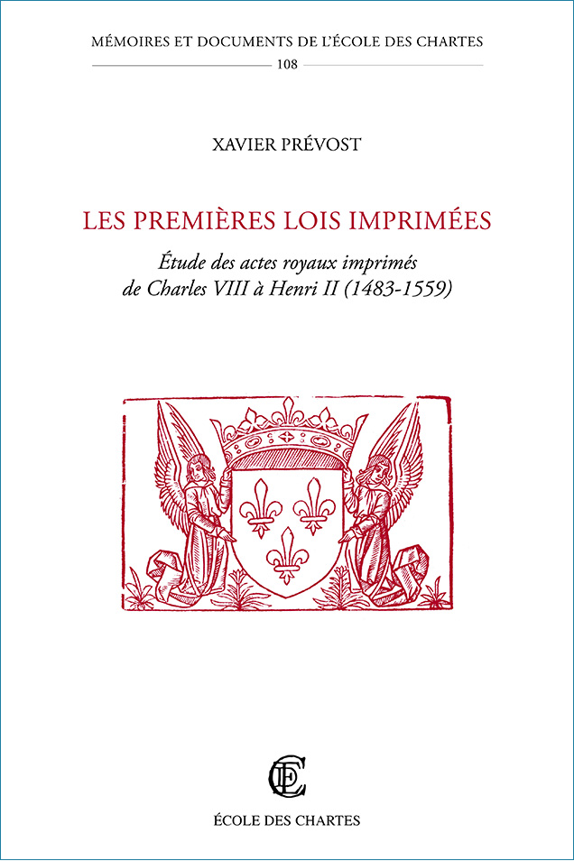 Image décorative : couverture du livre "Les premières lois imprimées"