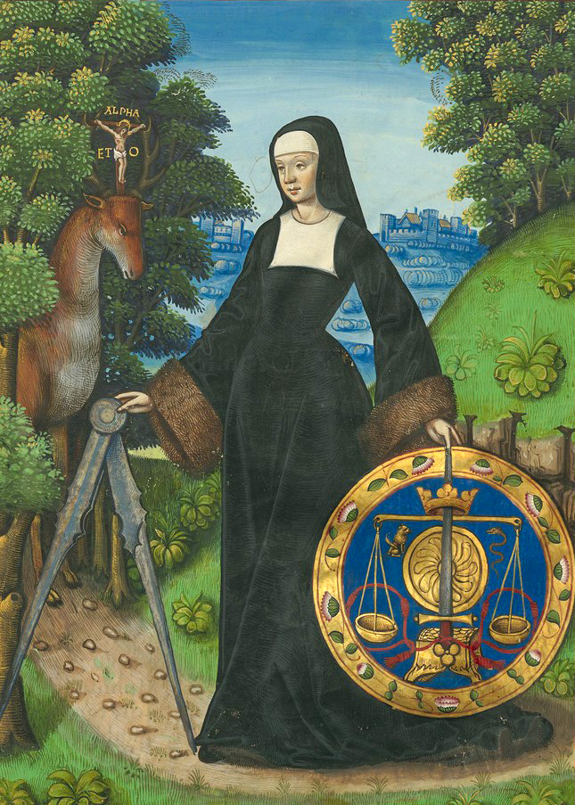 Image décorative : François Demoulins de Rochefort, "Traité des vertus cardinales", folio 4r, 1509-1515. Bibliothèque nationale de France. Département des Manuscrits. Français 12247 © BnF