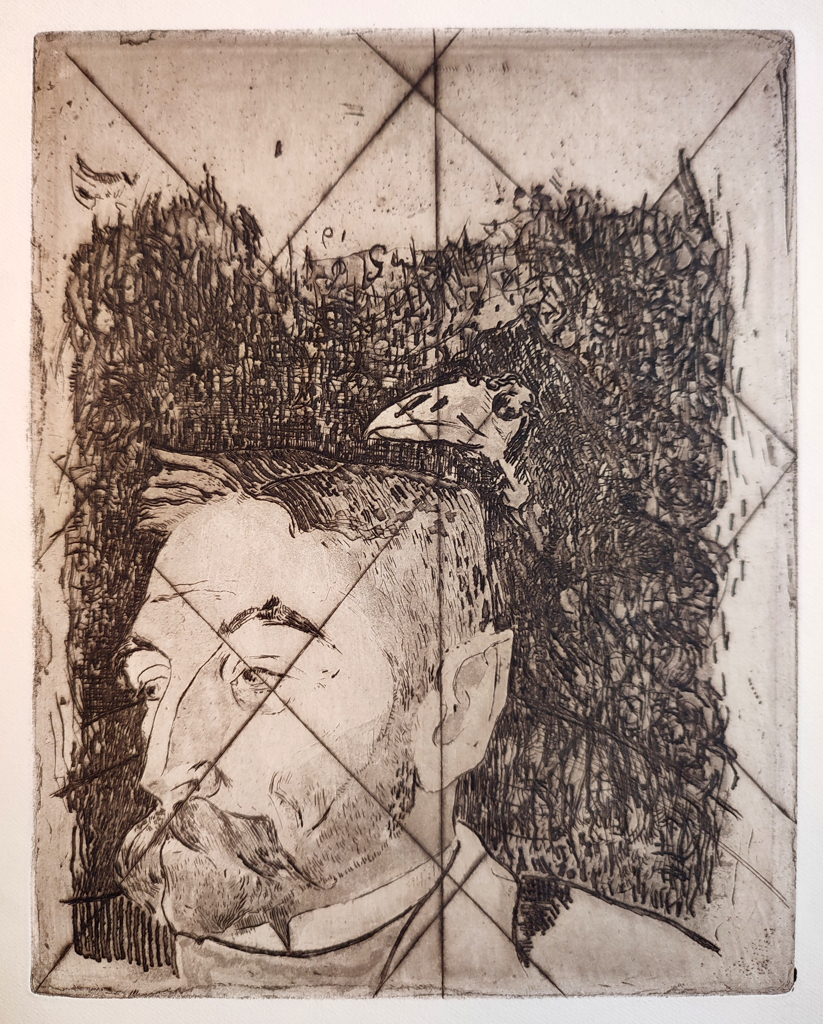 Image décorative : eau-forte représentant le portrait du poète Stéphane Mallarmé, gravée par Paul Gauguin © Bibliothèque de l‘École nationale des chartes - PSL