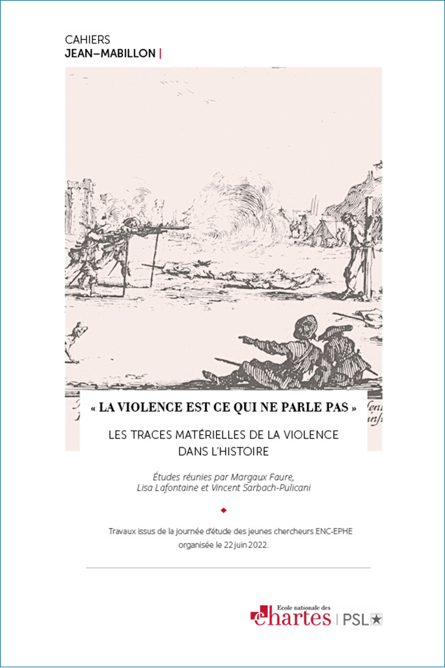 Image décorative : couverture de l‘ouvrage « La violence est ce qui ne parle pas » : les traces matérielles de la violence dans l’histoire