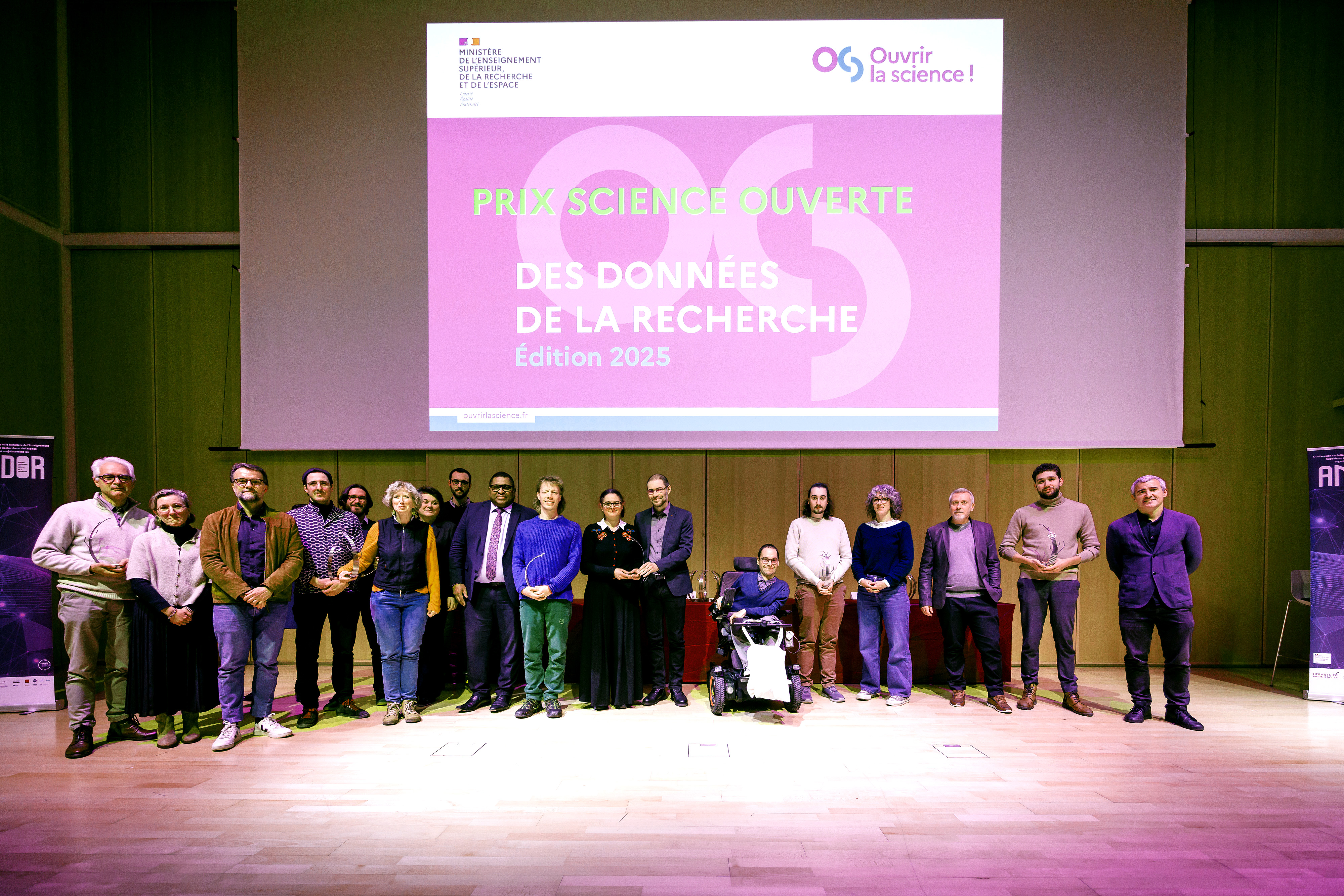 Image décorative : cérémonie de remise des prix 2025 de la science ouverte, le 1er décembre à l’Université Paris-Saclay © Christophe Peus