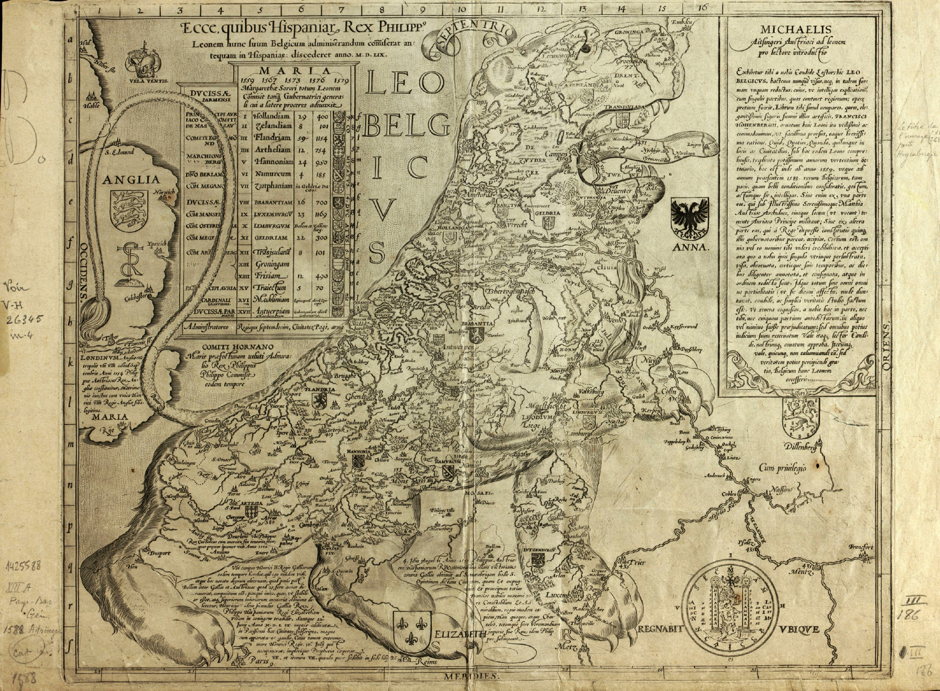 Image décorative : Leo Belgicus (1583) © KBR (Bibliothèque royale de Belgique)