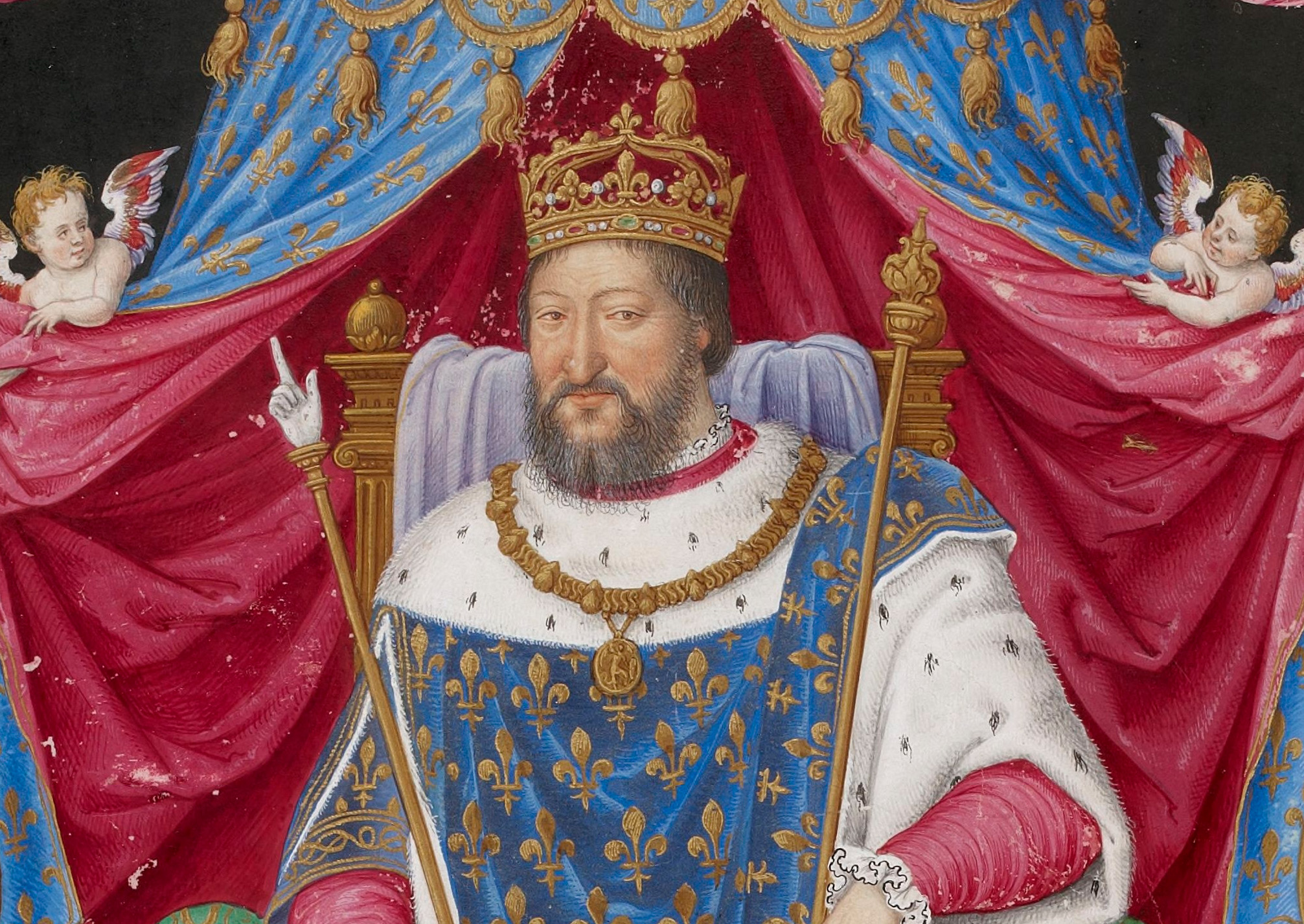 Image décorative : Jean Du Tillet - "François Ier. Recueil des rois de France" © BnF, Français 2848, folio 150 v.