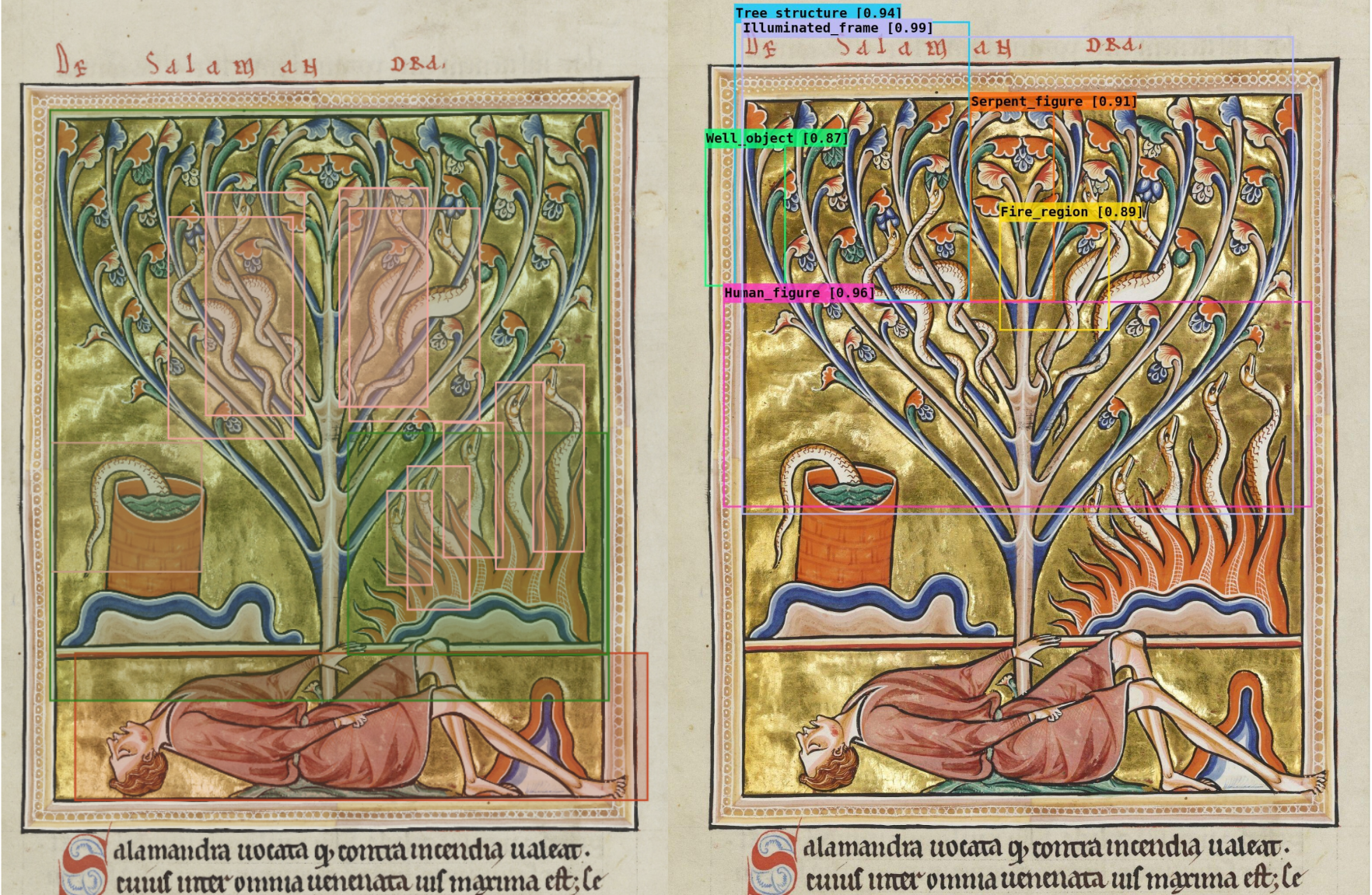 Image décorative : l'IA peut-elle lire un bestiaire ? Annotation humaine vs détection automatique (miniature issue du Bestiaire d'Aberdeen, XIIe siècle)