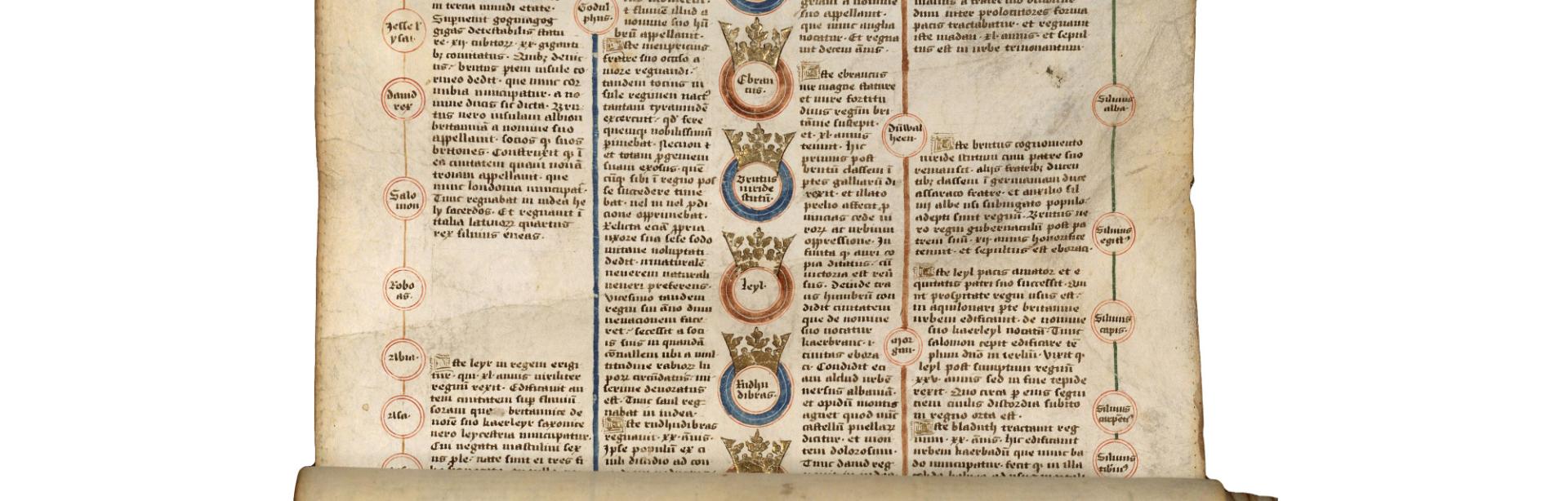 Image décorative : Tabula regum Anglie ab Adamo usque ad Henricum VI © BnF, Département des Manuscrits, Latin 6055
