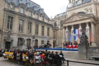 Hommage du monde scolaire et universitaire à Pierre Brossolette, Germaine Tillion, Geneviève de Gaulle Anthonioz et Jean Zay