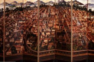 Retable de la ville de Mexico (détail), Diego Correa, 1692, Museo Nacional de Historia, México
