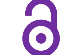 Un des logos du libre accès, d'origine de PLoS (coloré en violet)