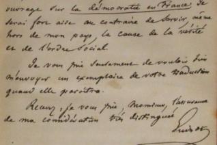 Lettre de François Guizot (1849)