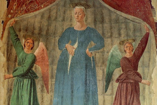 Madonna del Parto, fresque de Piero della Francesca, (vers 1455), musée de Monterchi