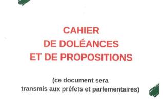 Cahier de doléances et de propositions 