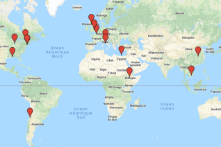 Carte des stages à l’étranger 2019