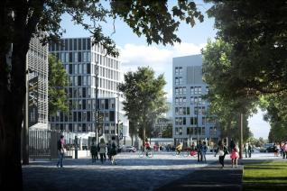 Nouveau quartier du campus Condorcet à Aubervilliers
