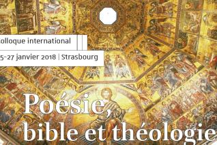 Affiche du colloque « Poésie, bible et théologie de l’Antiquité tardive au Moyen Âge »