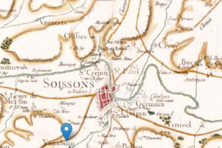 Détail de la carte géohistorique du Dictionnaire topographique de la France