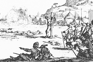 Les misères et les malheurs de la guerre. L'arquebusade, Jacques Callot (1633)