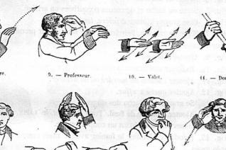 Iconographie des signes faisant partie de « l'Enseignement primaire des sourds-muets »... Par Pélissier, P. (professeur à l'Institut national des sourds-muets). (Paris), 1856 