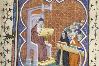 Premier folio (1r) du ms. Paris, BnF, fr. 210, une copie du Livre des Problemes d’Evrart de Conty