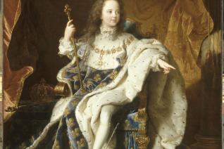 Hyacinthe Rigaud, Portrait du roi Louis XV, 1715-1717, huile sur toile, H. 1,89 x L. 1,35 m, Versailles, musée national des Châteaux de Versailles et de Trianon, inv. MV 3695 