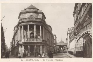 Carte postale Bordeaux, Cinéma Géant Pathé au Théâtre Français (années 1900-1910)