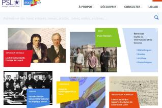 Page d'accueil du site Psl-Explore