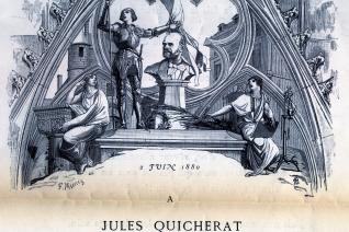 Un détail de la plaquette publiée en son honneur le 2 juin 1880 par ses confrères et ses anciens élèves