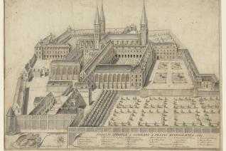 Guillaume de la Tremblaye, vue de l'abbaye de Saint-Germain-des-Prés pour le Monasticon Gallicanum, 1687, BnF, Dép. des Estampes et de la photographie 