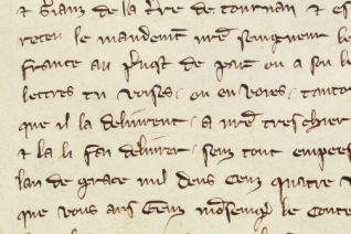 Mandement de Guillaume de Hangest, garde de la prévôté de Paris, au bailli de Tournan pour que, conformément aux ordres du roi, il fasse délivrer aux gens du comte de Valois la terre de Tournan et ses dépendances 