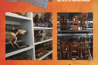 Image décorative : affiche des journées « Collections techniques et scientifiques en quête d’enquêtes » (reprenant les informations pratiques indiquées plus bas)