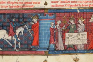 Image décorative : Chrétien de Troyes, Gaucher de Dourdan, Mennessier et Gerbert de Montreuil, Roman de Perceval le Gallois et continuations © BnF Mandragore