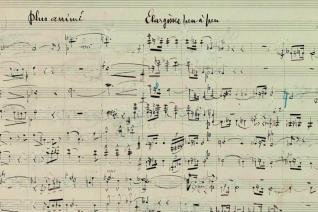 Image décorative : Gustave Charpentier (1860-1956), « Louise », manuscrit en partie autographe. Roman musical en 4 actes et 5 tableaux. - 1897 - BnF, Bibliothèque-musée de l’Opéra, RES-2172